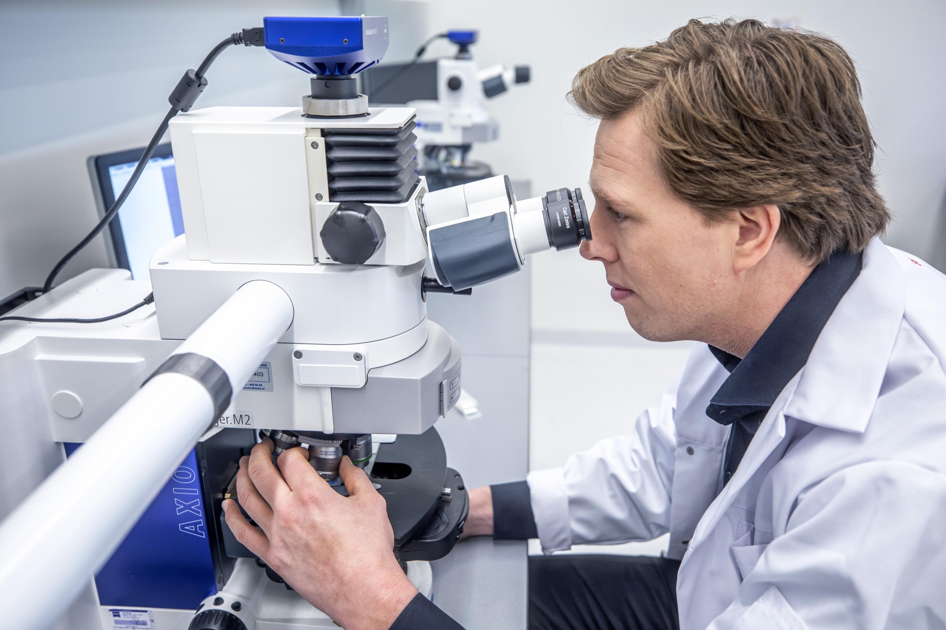 Freek in het lab
