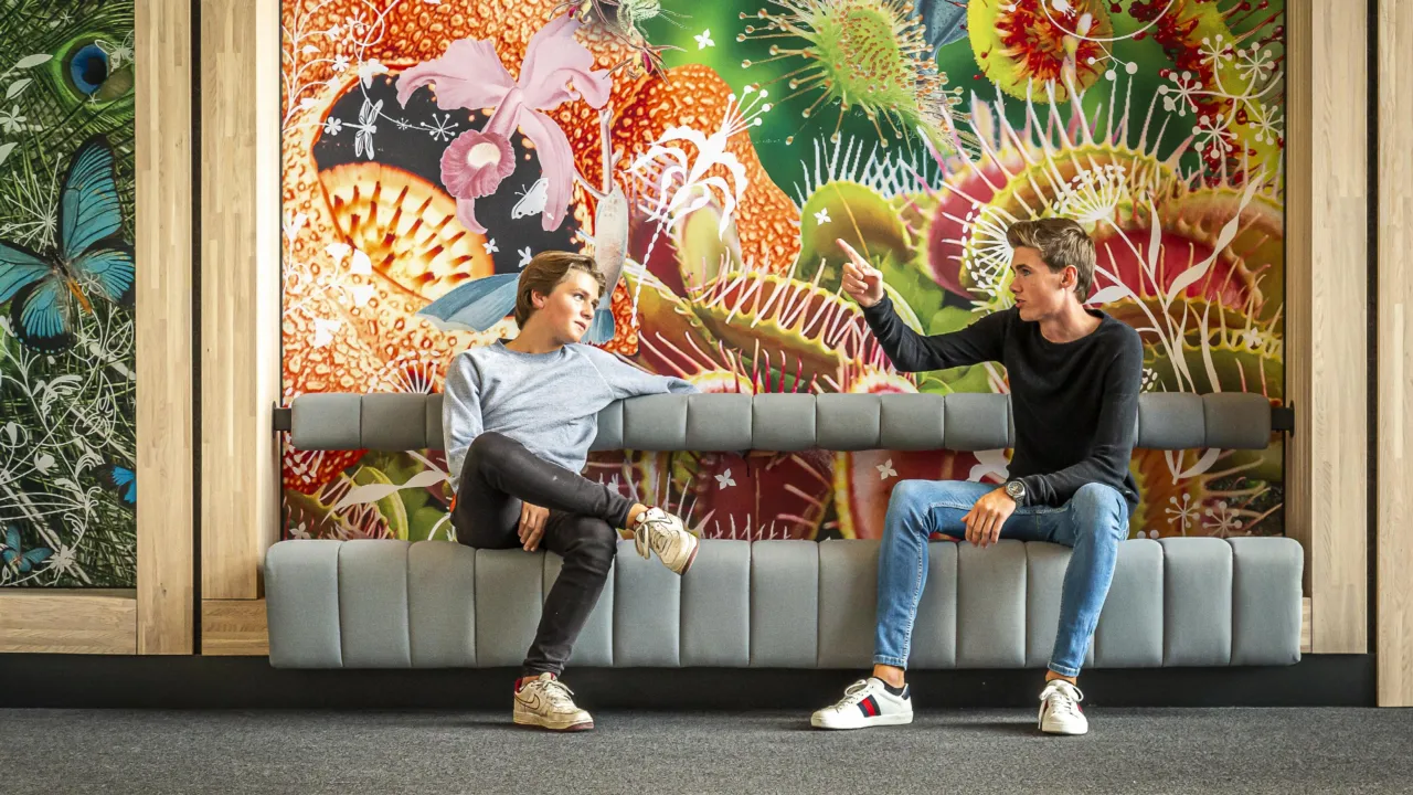Youths in the museum