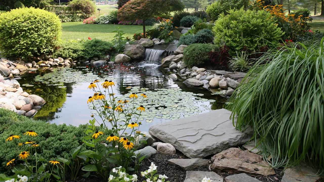 Biodiverse pond in de achtertuin (GettyImages)