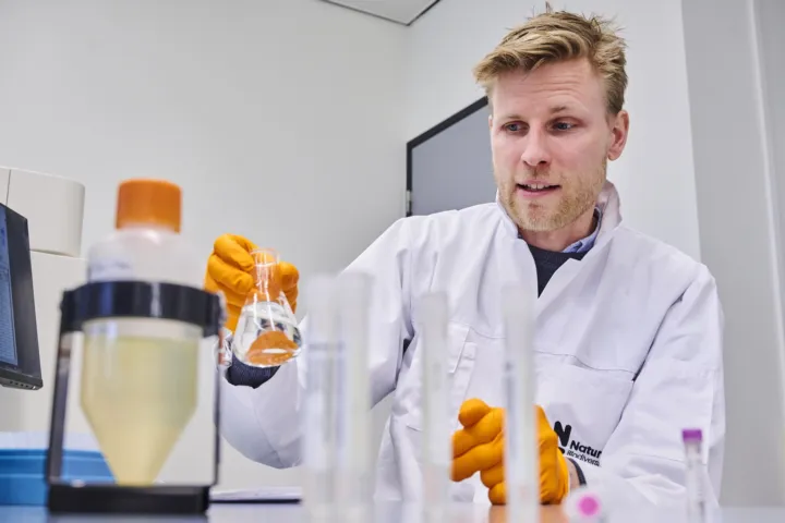 A young researcher in the lab