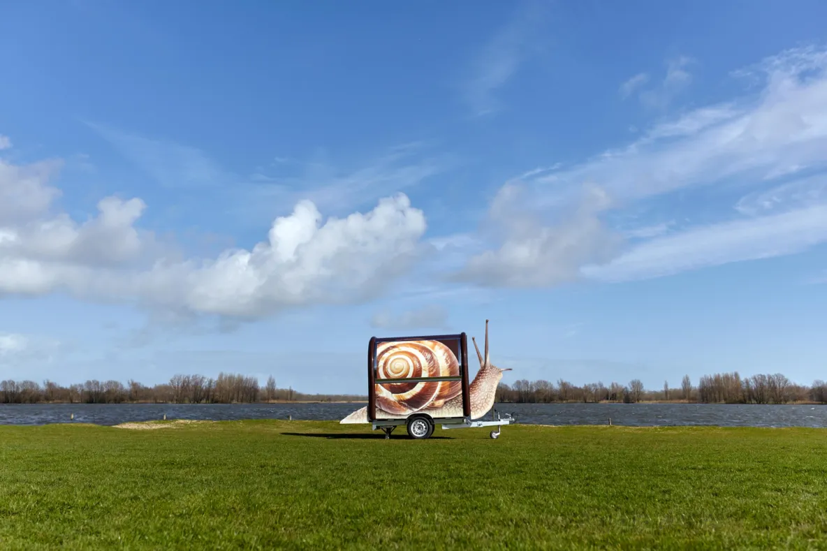 De slak van Naturalis is onderweg